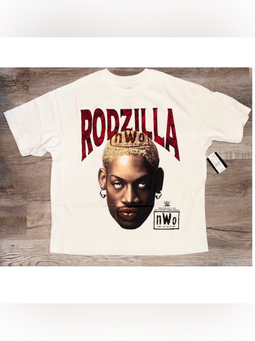 NWT Men's WWE Dennis Rodman nWo "Rodzilla" Shirt Size XL